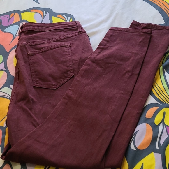 Burgundy Ada Skinny Jeans - Picture 7 of 9